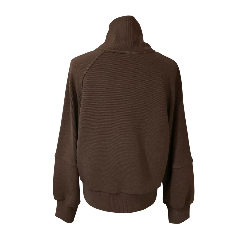 Varley Women's Milano Half Zip Sweatshirt Size Medium Coffee Bean Sz  Medium NWT